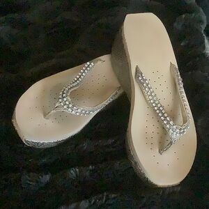 Snake and Rhinestone Sandals